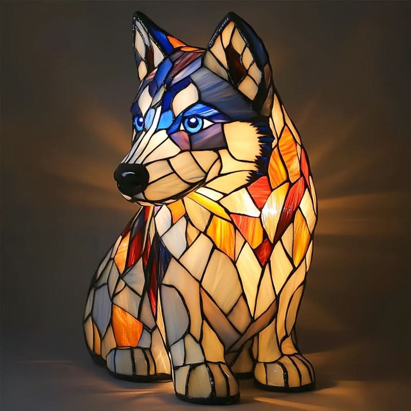 Schitterend Standbeeld – Artistieke LED-Nachtlamp Met Hondenras-Motiv