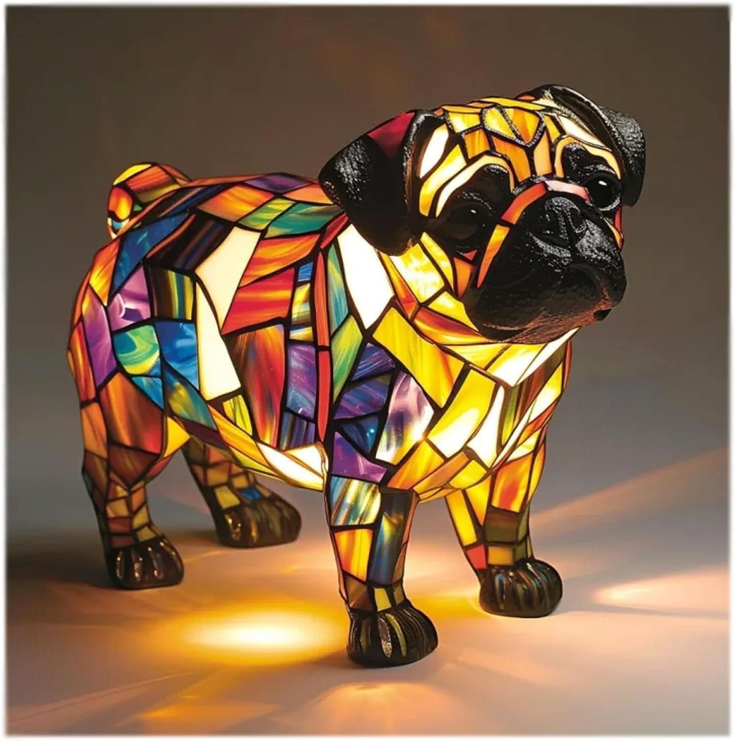 Schitterend Standbeeld – Artistieke LED-Nachtlamp Met Hondenras-Motiv
