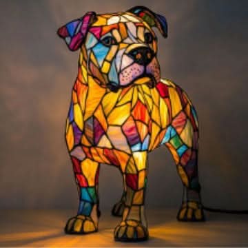 Schitterend Standbeeld – Artistieke LED-Nachtlamp Met Hondenras-Motiv