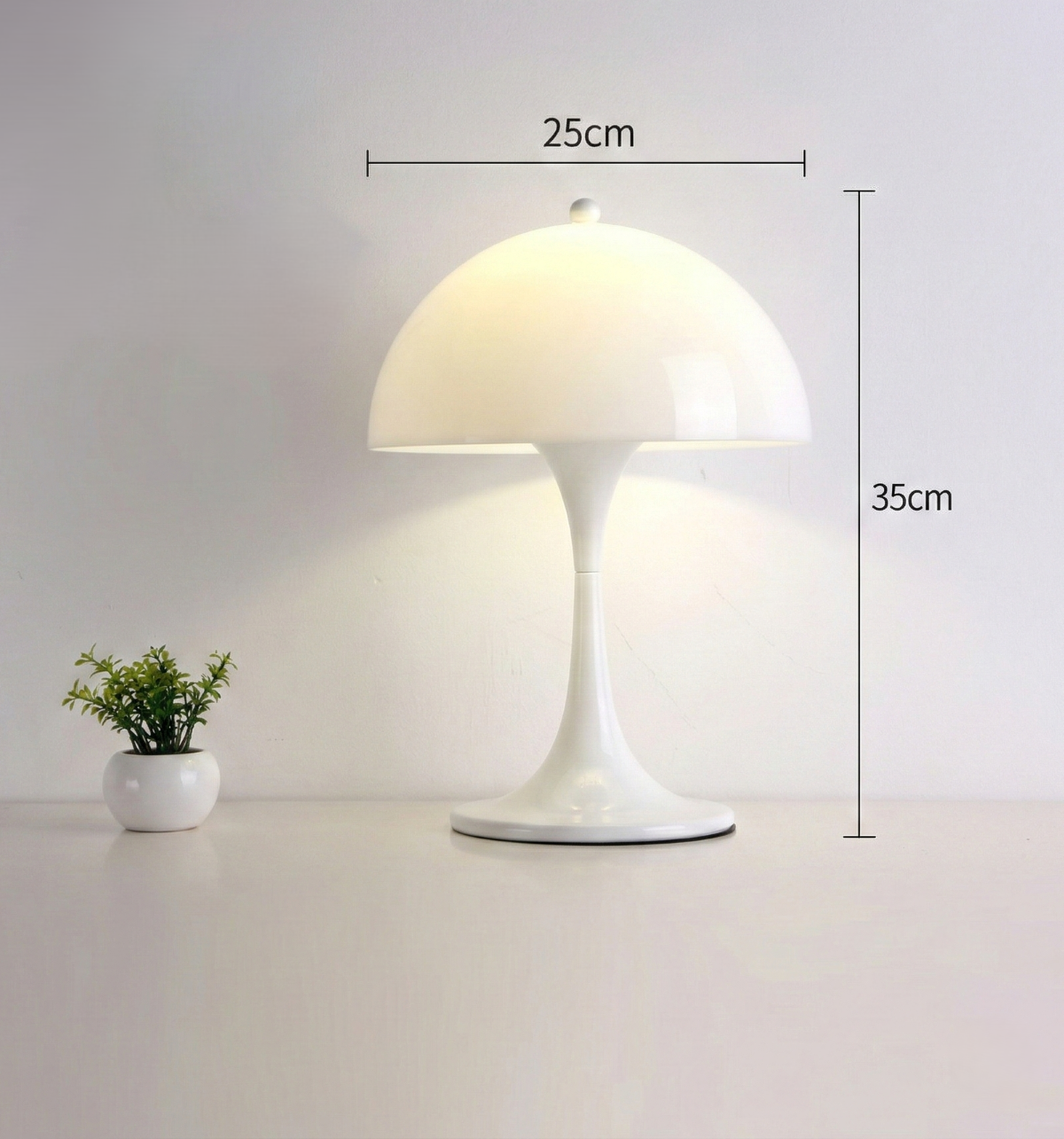 Panthella Tafellamp – Mid-Century Champignon Tafellamp met Zacht Verspreid Licht