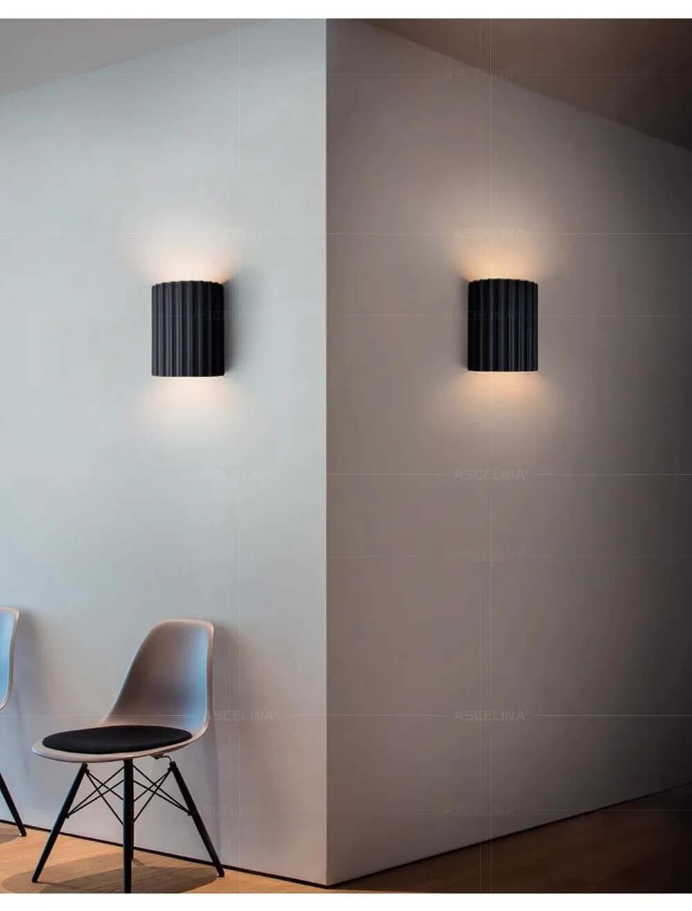 GleamEdge | Moderne LED-Wandlamp met artistiek harsontwerp