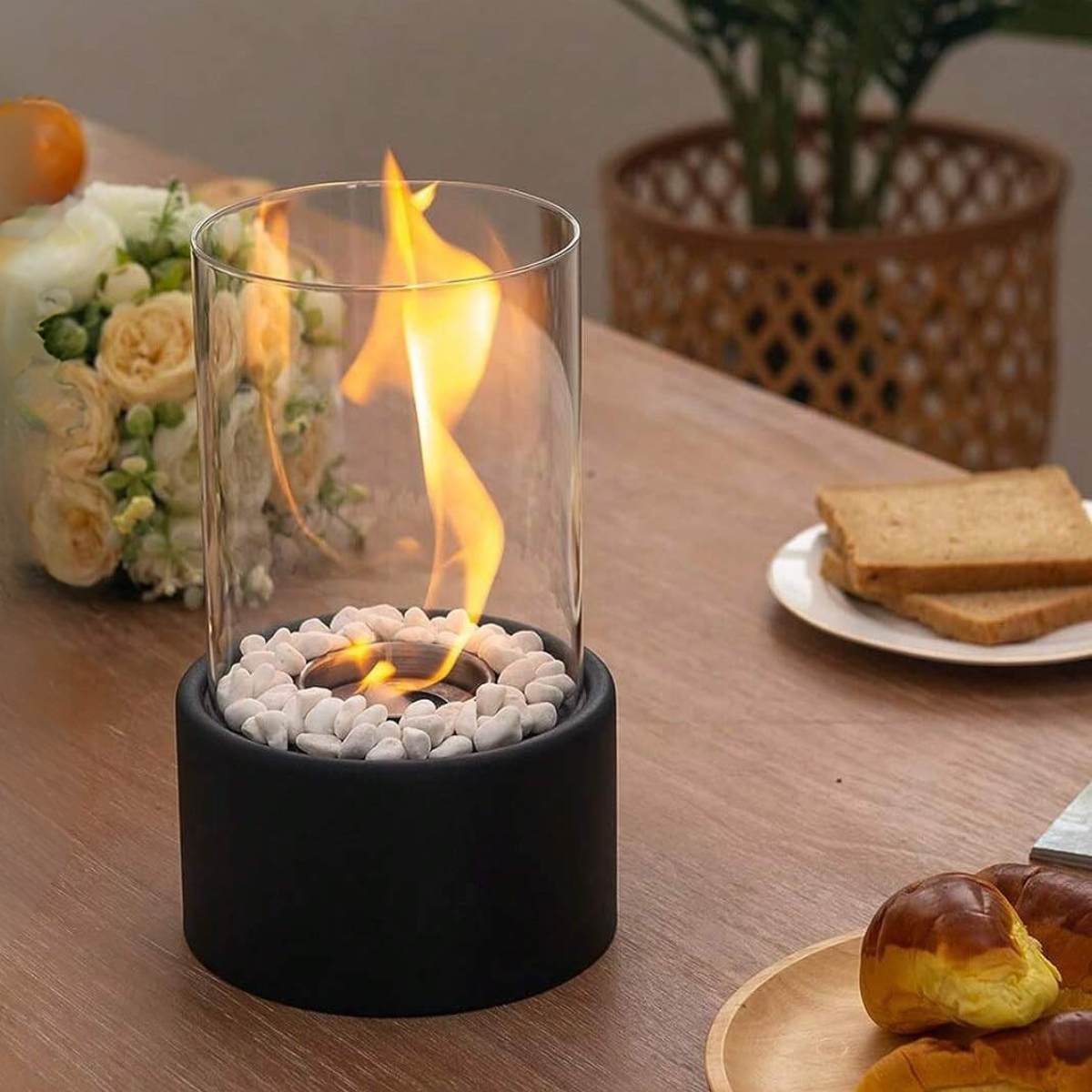 GlowEdge | Rookvrije bio-ethanolhaard van glas voor tafel & binnengebruik