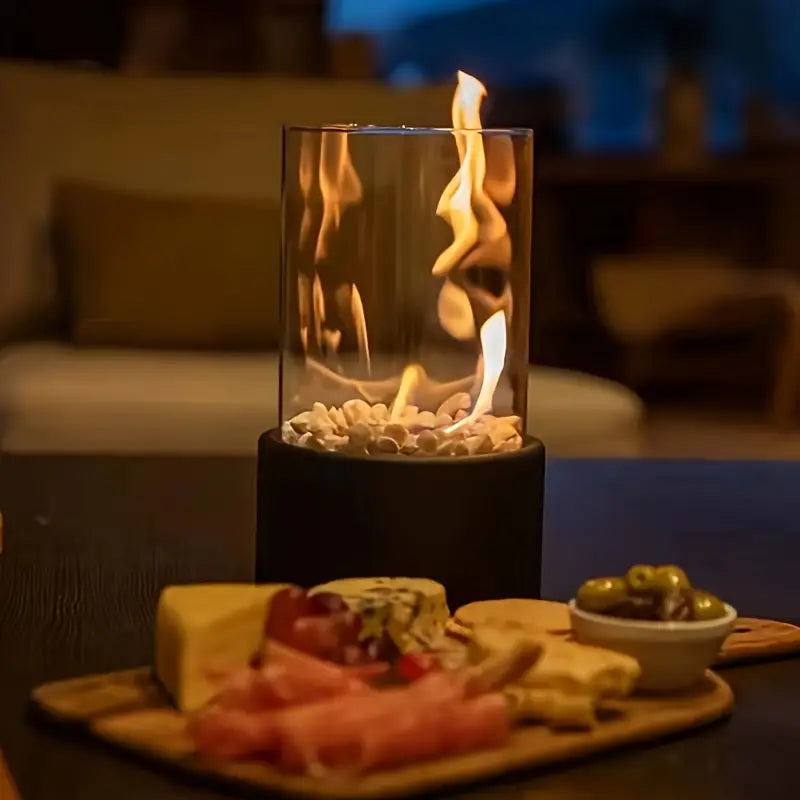 GlowEdge | Rookvrije bio-ethanolhaard van glas voor tafel & binnengebruik