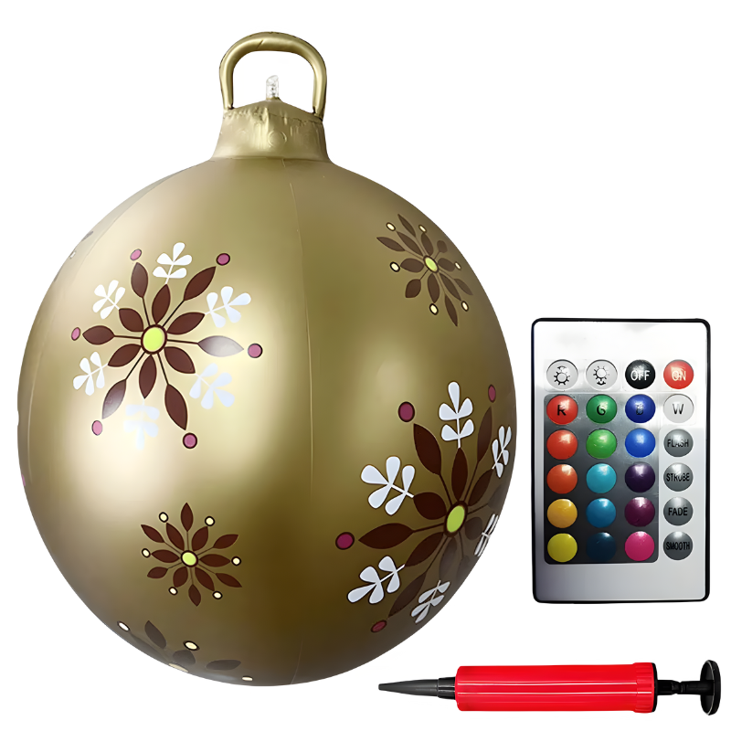 PVC Kerstdecoratie voor Buiten met Kleurrijke LED-verlichting