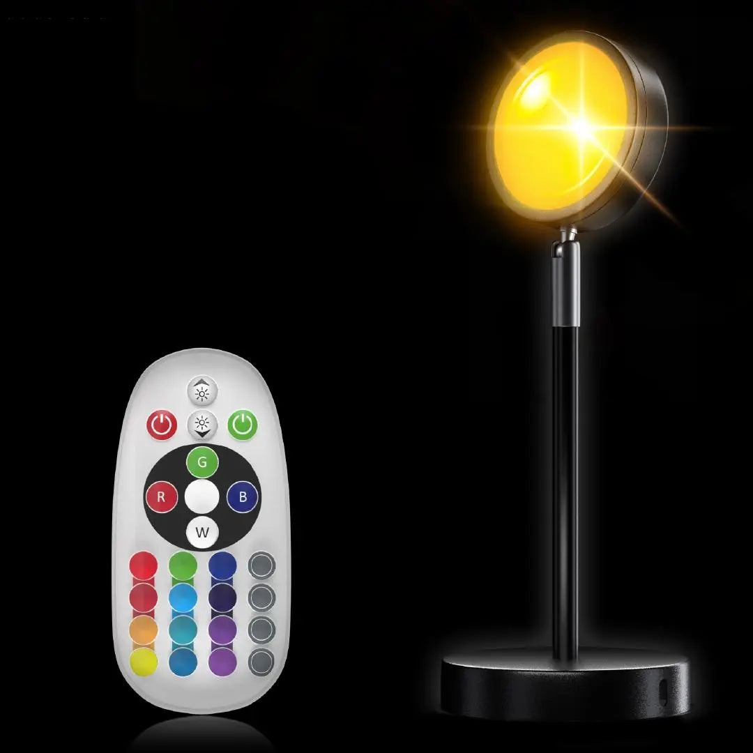 GoldenGleam | LED Projectorlamp met Zonsopgangseffect en Afstandsbediening