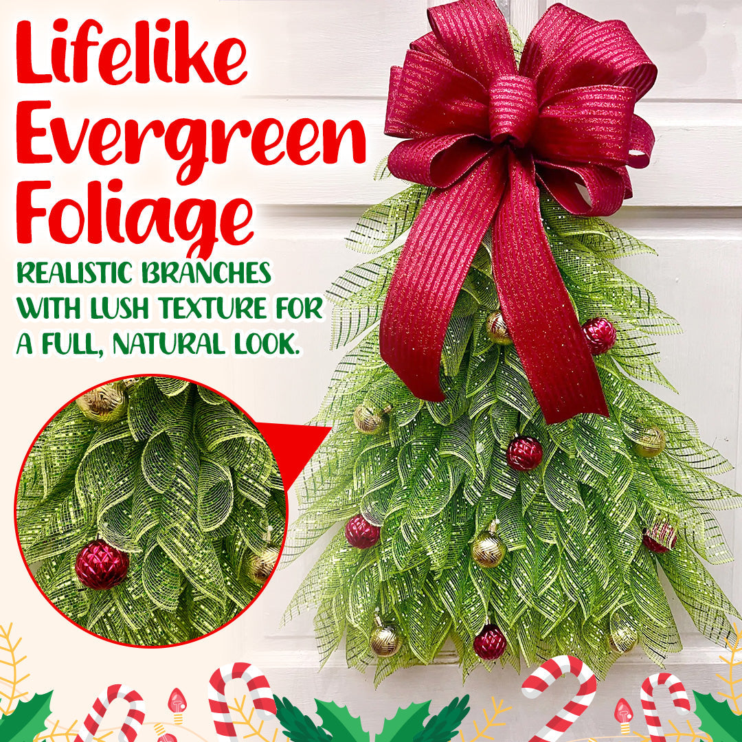 InverTree | Kerstboom Krans met LED Verlichting en Strik