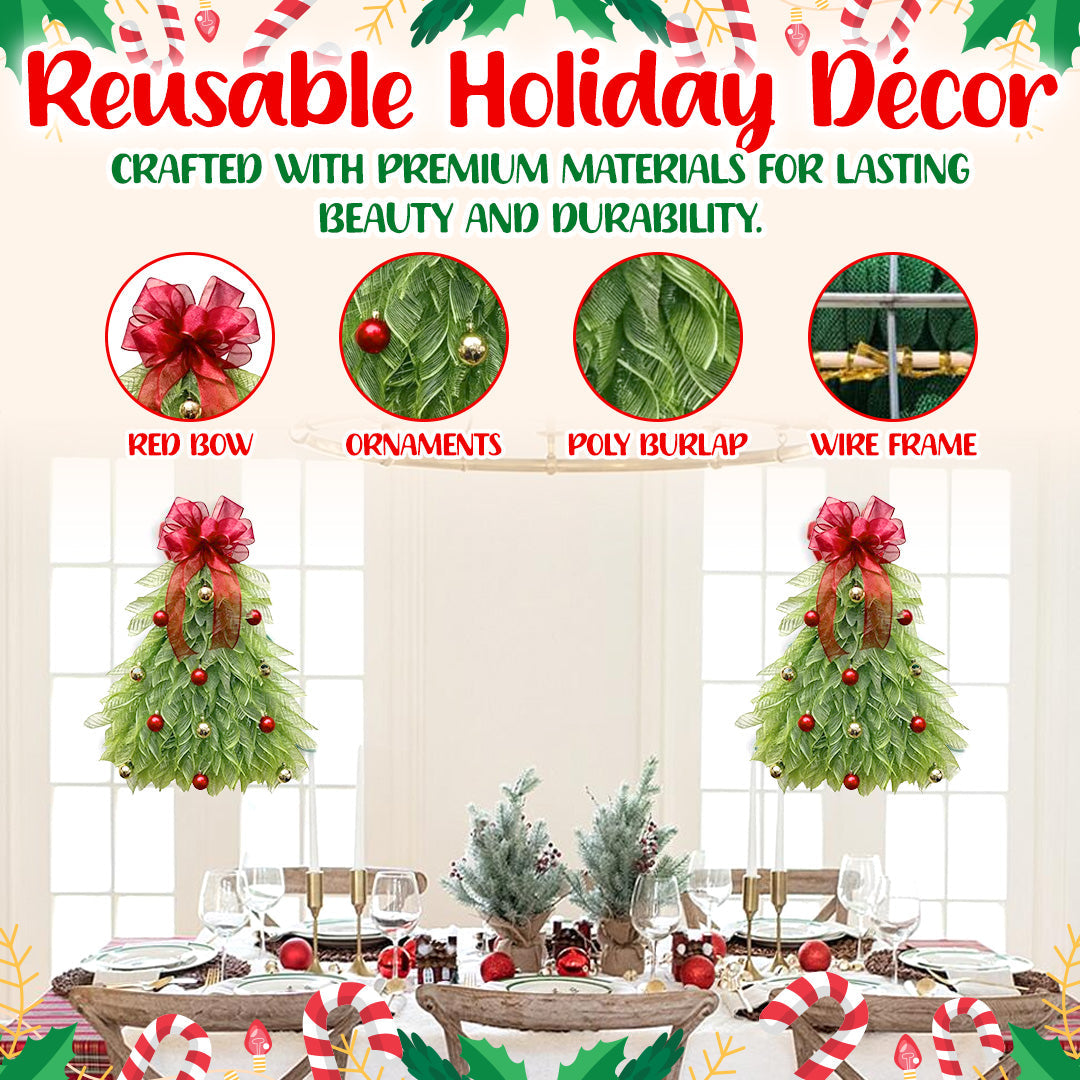 InverTree | Kerstboom Krans met LED Verlichting en Strik