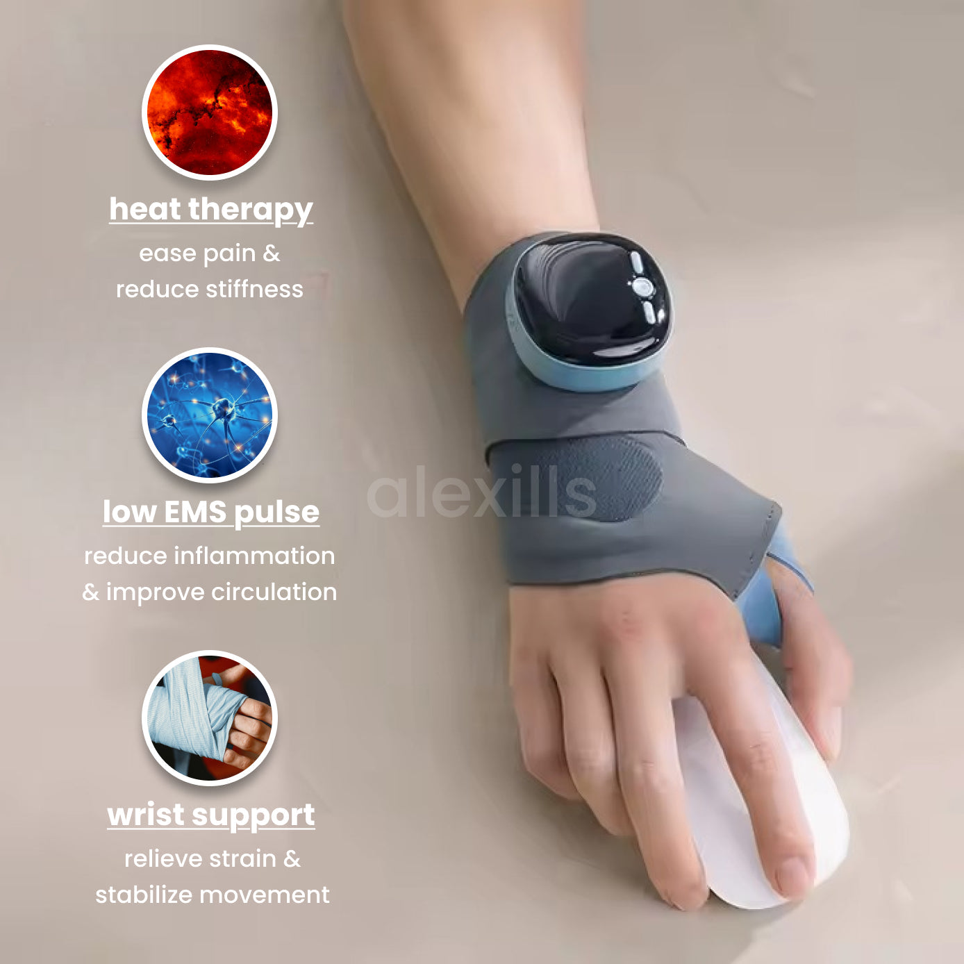 ThermaFlex EMS Polsbrace | Smart Relief, altijd en overal