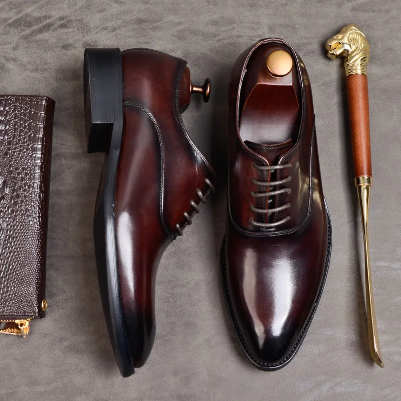 Aurelo Oxford Schoenen In Italiaans Leer Voor Formele Kleding