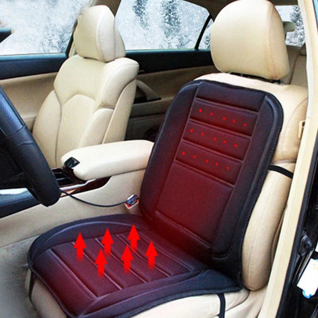 HeatRide Verwarmd Autostoelkussen – 12V Memory Foam Zit- en Rugverwarming