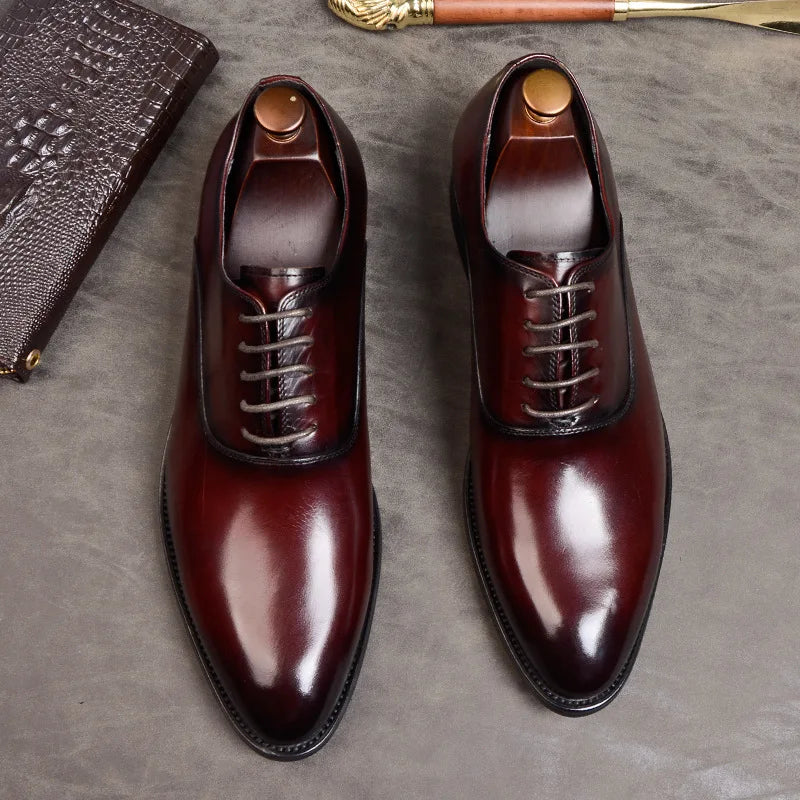 Aurelo Oxford Schoenen In Italiaans Leer Voor Formele Kleding
