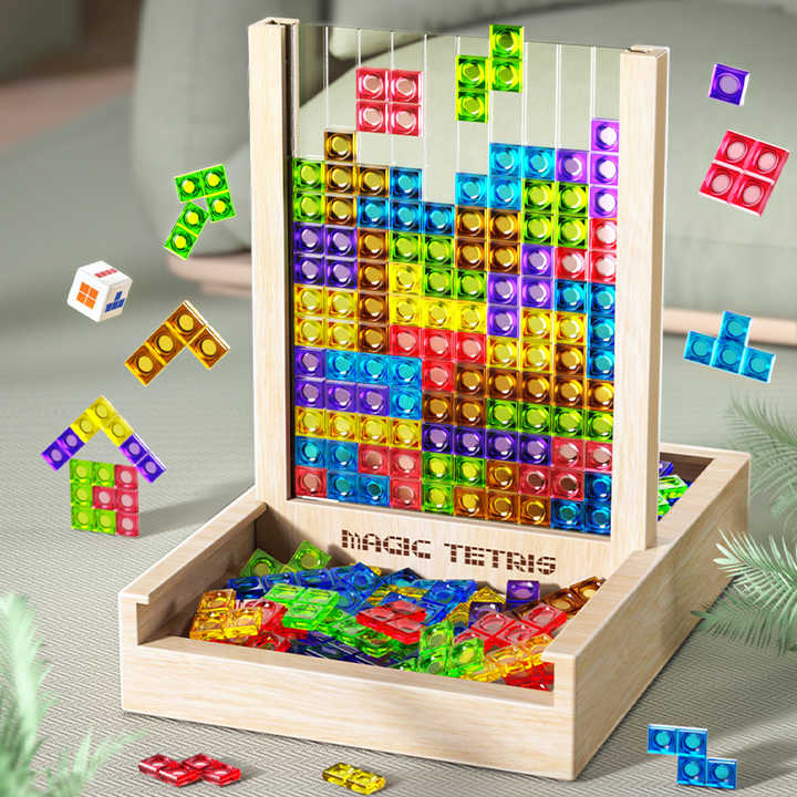 Magisch Tetris Spel van Hout (Standaard Model)