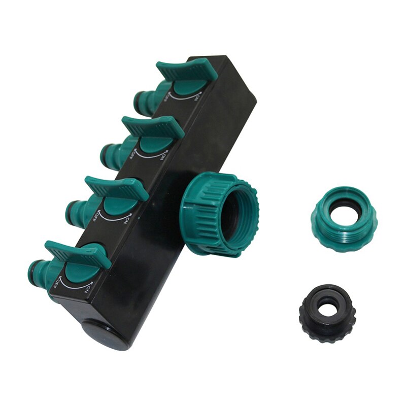 AquaLux Slangadapter met 4 Uitgangen | Gebruik meerdere slangen met één kraan efficiënt