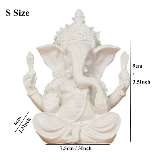 Huisdecoratie Natuur Zandsteen Indische Ganesha Beeld Religieuze Hindoe Olifant God Standbeelden Fengshui Olifantenkop Boeddha