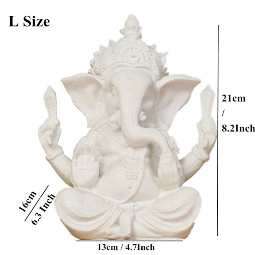 Huisdecoratie Natuur Zandsteen Indische Ganesha Beeld Religieuze Hindoe Olifant God Standbeelden Fengshui Olifantenkop Boeddha