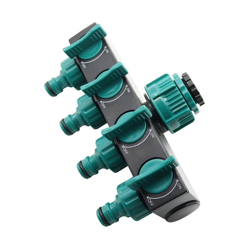 AquaLux Slangadapter met 4 Uitgangen | Gebruik meerdere slangen met één kraan efficiënt