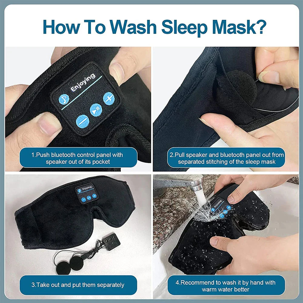 LuxeSlumber Bluetooth Slaapmasker | Geniet van HD Geluid voor Ononderbroken Rust