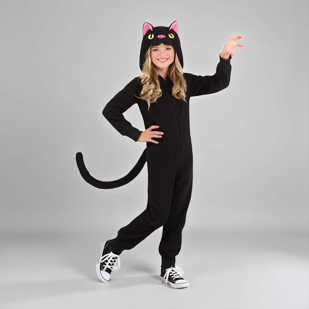 Halloween Kinderen Kat Kostuum Onesie