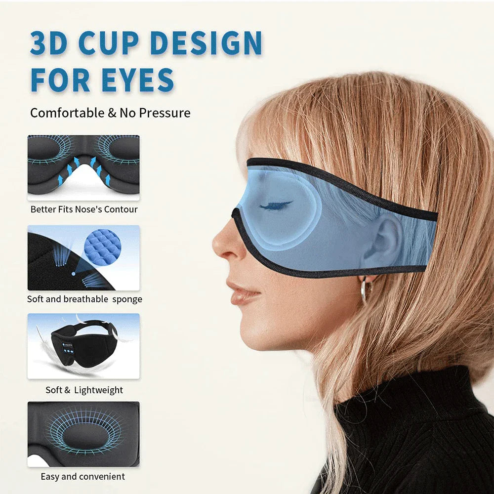LuxeSlumber Bluetooth Slaapmasker | Geniet van HD Geluid voor Ononderbroken Rust