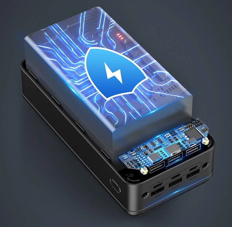 50.000mAh Ultra-Hoge Capaciteit Power Bank – Super Snelle Oplading voor Telefoons, Tablets & Laptops