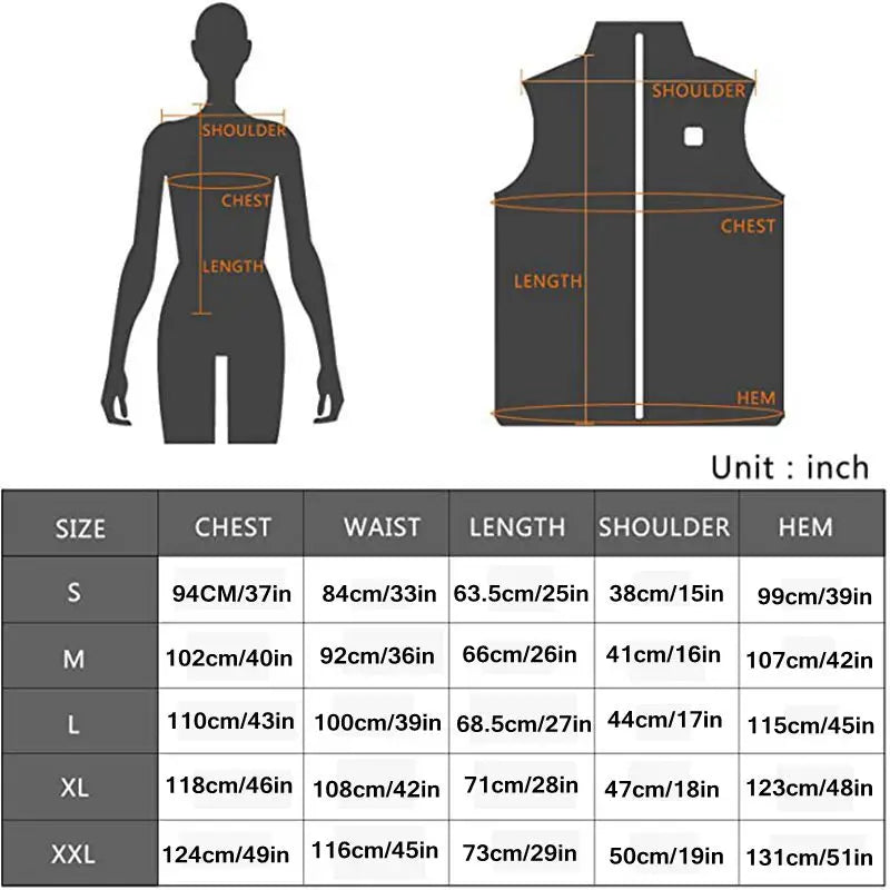 USB-verwarmd Thermisch Vest voor Dames met Infraroodtechnologie voor Herfst en Winter