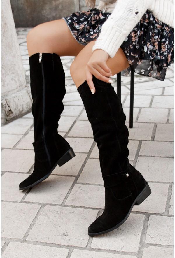 Nubuck Dameslaarzen – Warme Comfortabele Winterlaarzen met Zachte Voering