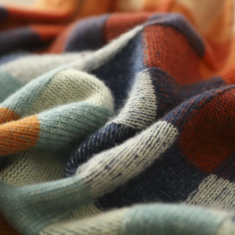 CashLoom Kasjmiertrui – Patchwork Damestrui met Col en Duurzaam Ontwerp