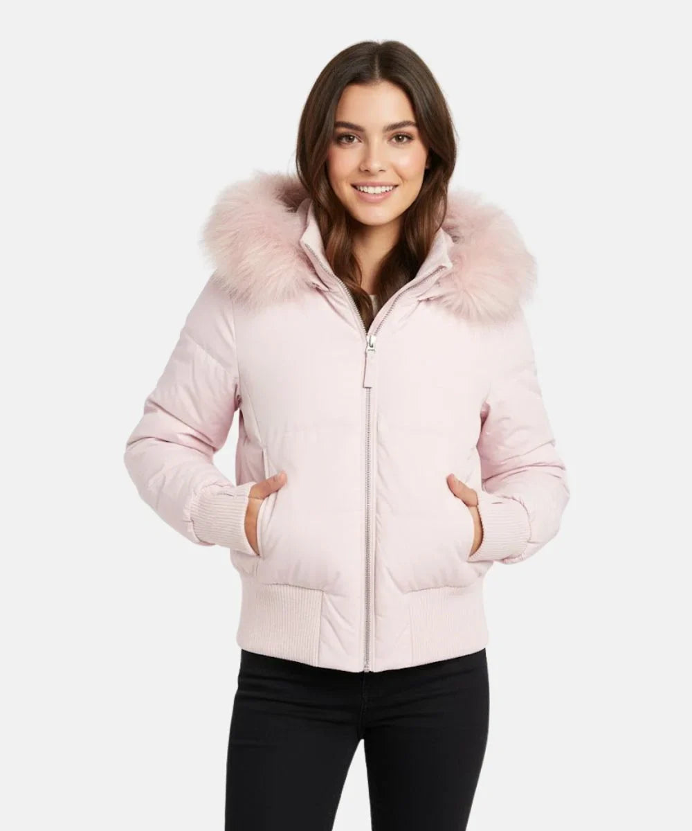 Dames Gewatteerde Winterjas met Warme & Afneembare Kapuchon | Heidi-Mode