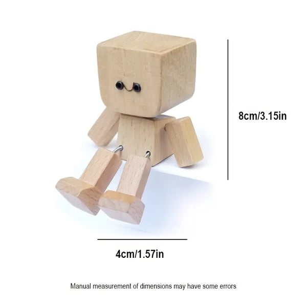 Houten Decoratie Figuur met Beweegbare Wipfunctie en Verwisselbare Gezichten