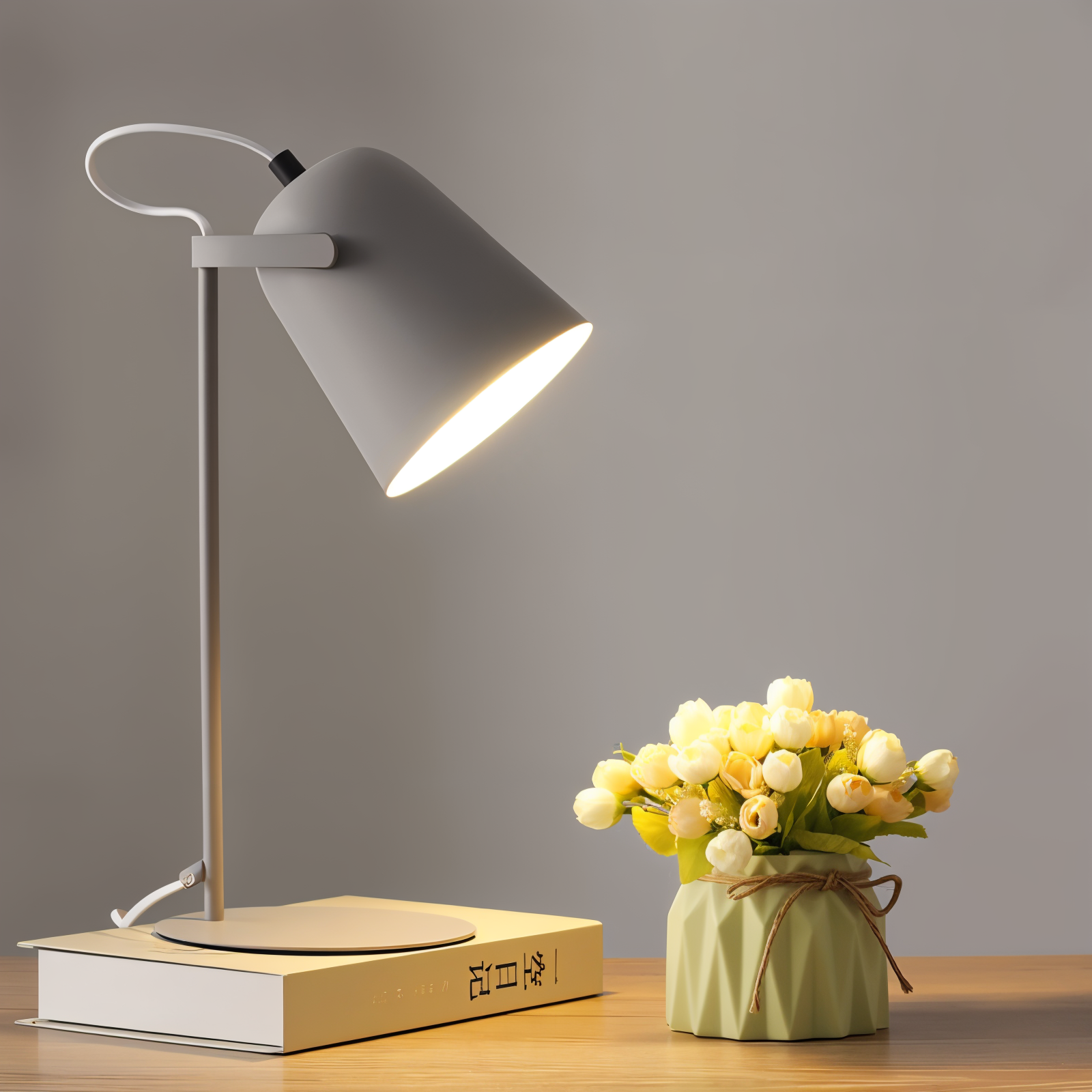 Frendorf | Macaron Tafellamp - Scandinavische gele Bureau Lamp - Verstelbare Lamp