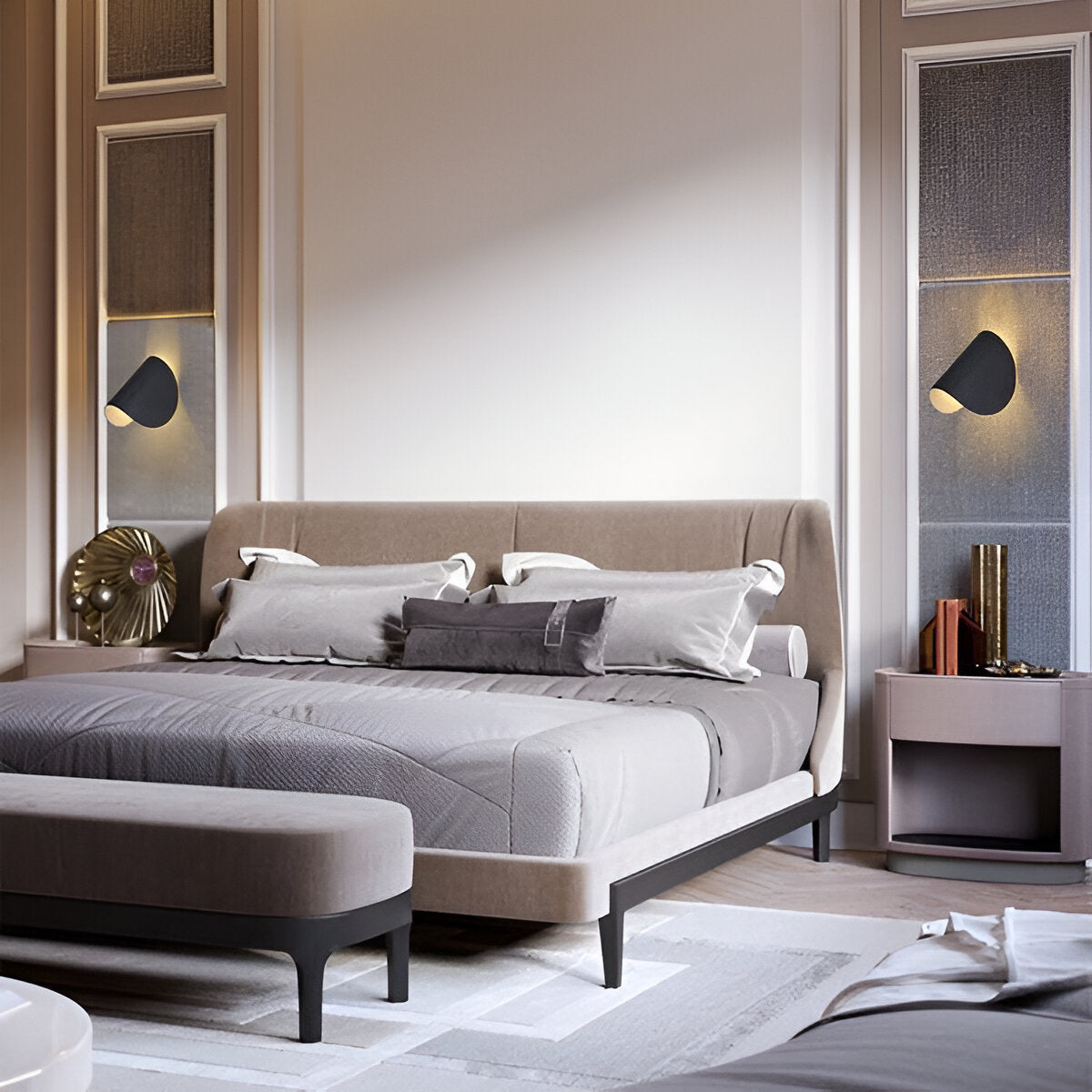 Draaibare Metalen Wandlamp met Gebogen Ontwerp, Ideaal voor Elke Kamer