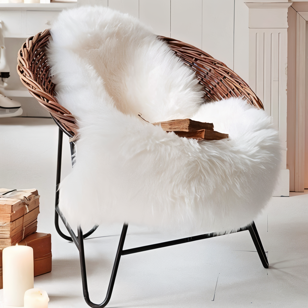 ShearLuxe Kunstbont Tapijt – Zachte Imitatie Schapenvacht voor Woondecoratie