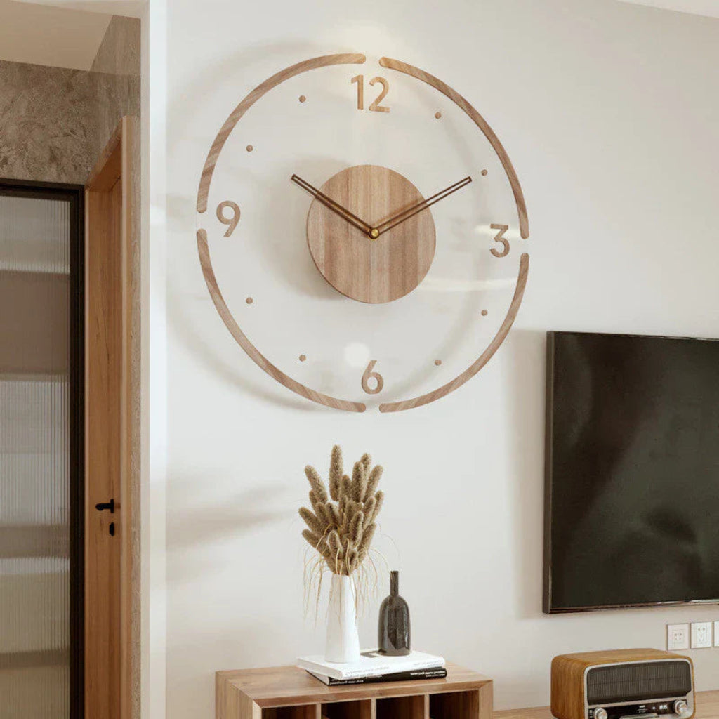 Minimalistische Ronde Wandklok met Stille Beweging