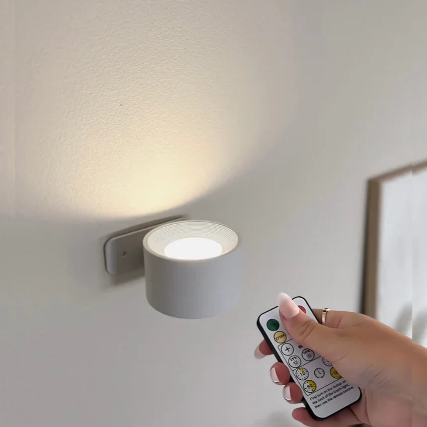 LuxeLumen Draadloze Dimbare LED Wandlamp | 360° draaibaar voor optimale verlichtingservaring