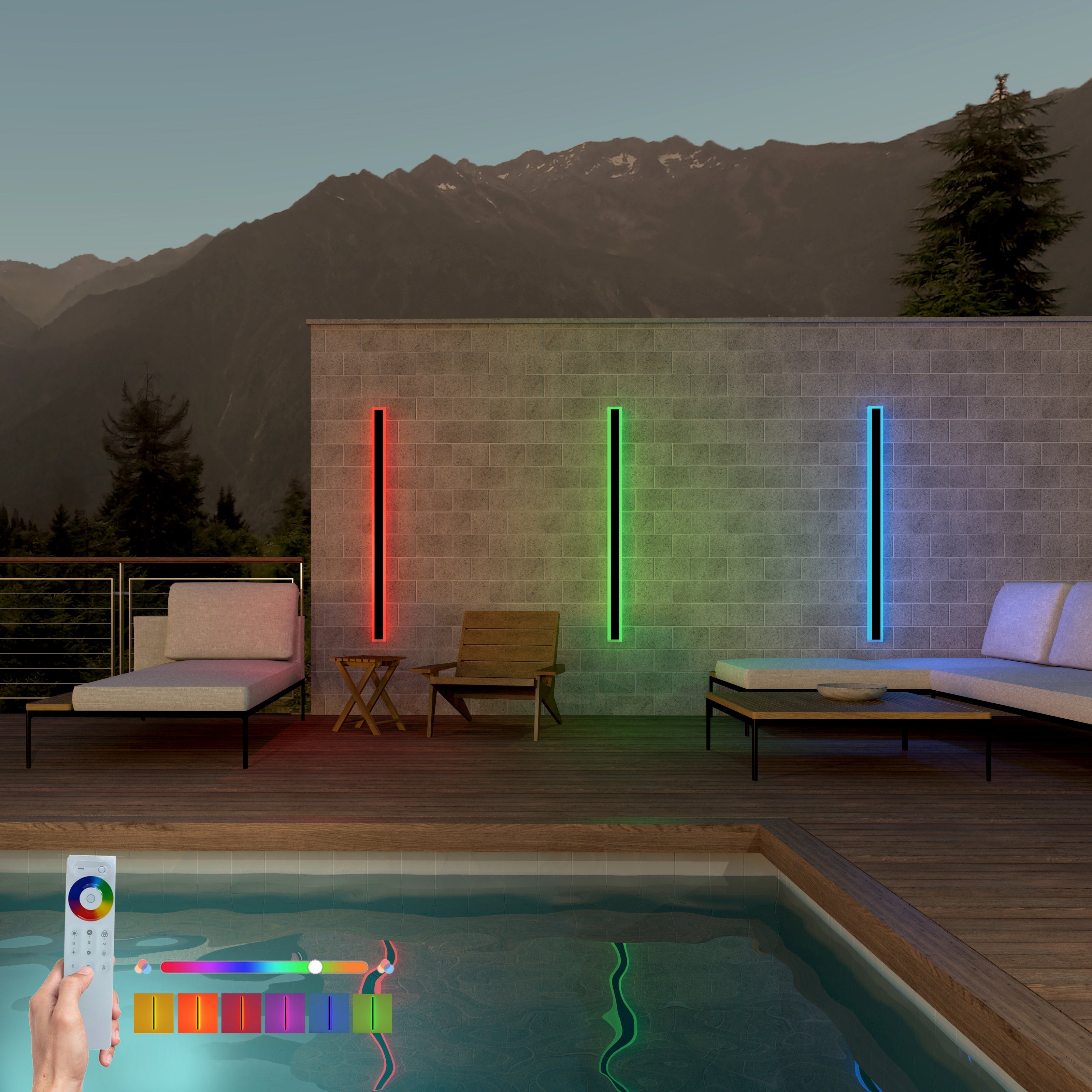 Immense RGB Wandlamp