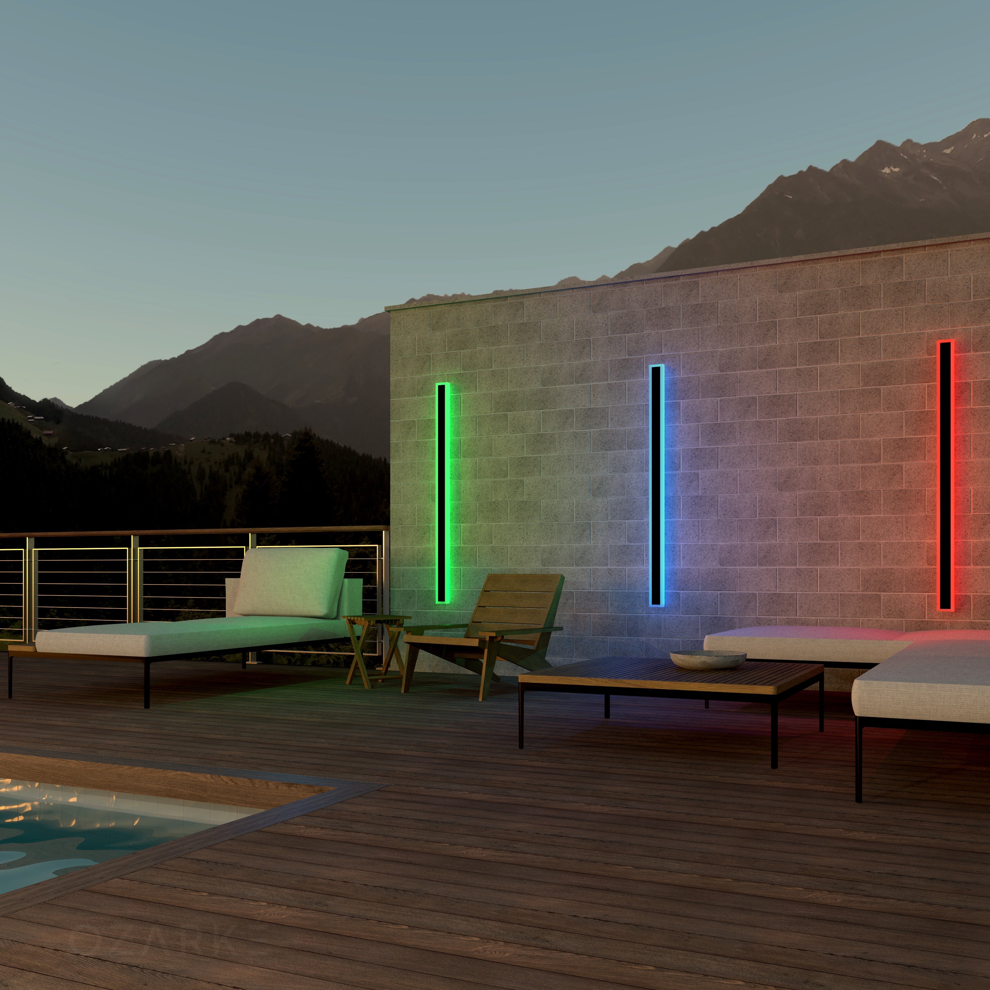 Immense RGB Wandlamp