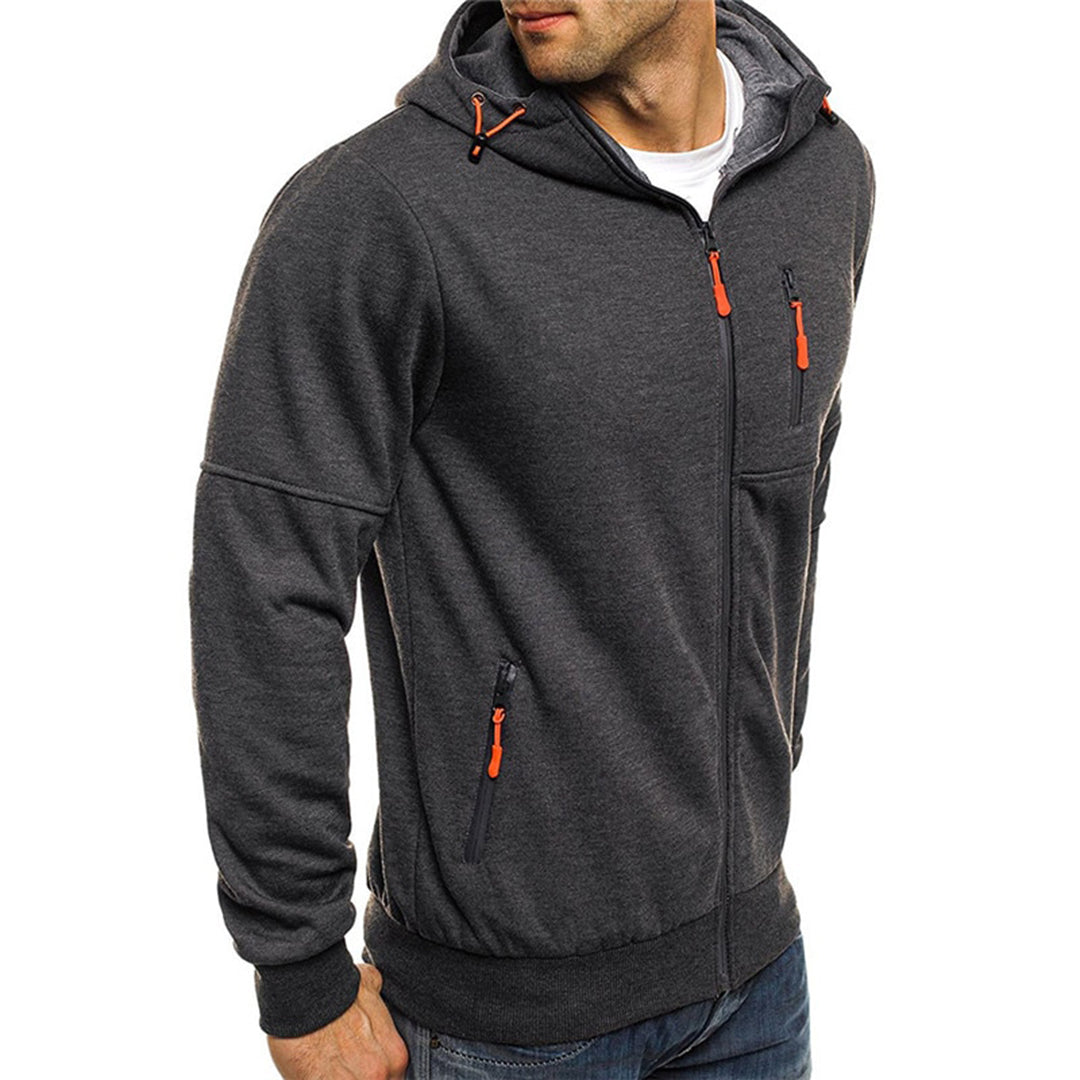 Karl | Casual heren hoodie met rits