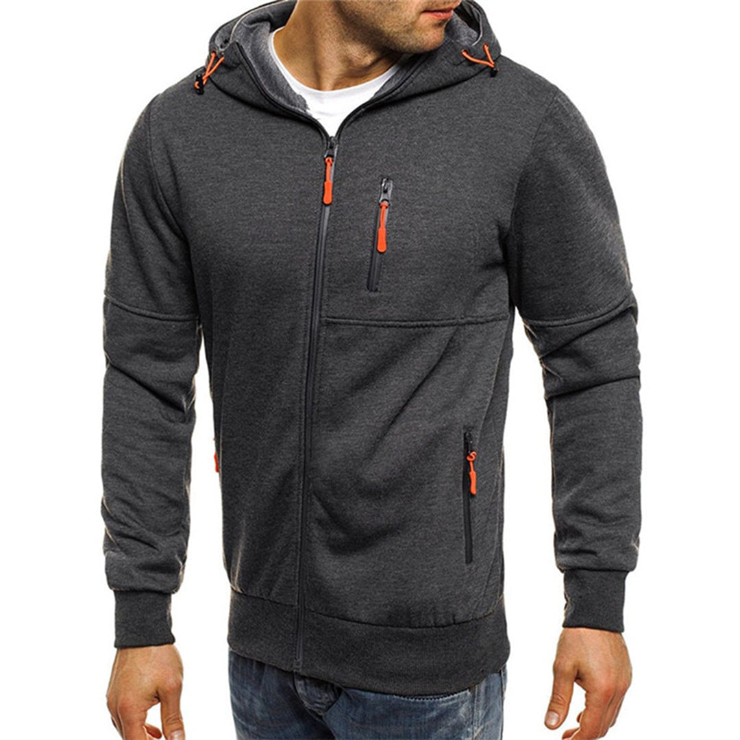 Karl | Casual heren hoodie met rits