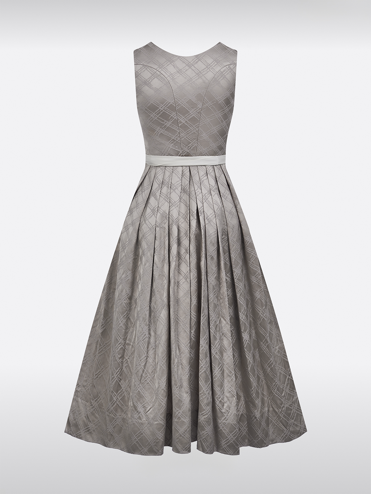 Grijze Rechte Uitsnede Gestructureerde Dirndl