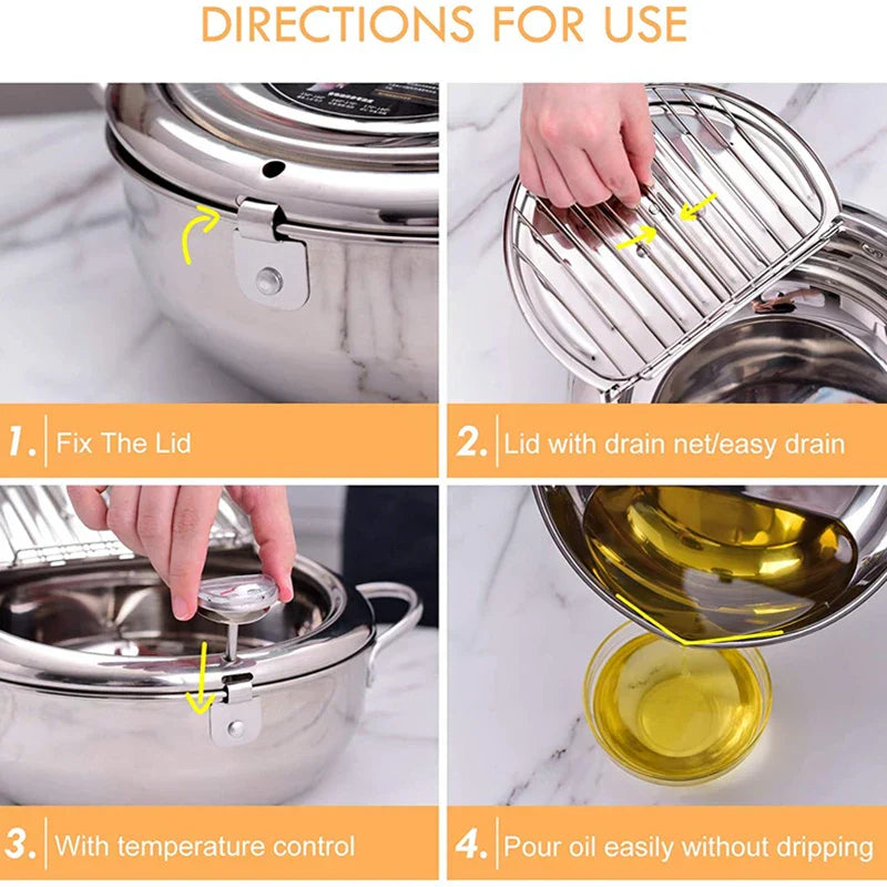 Meester-Fritteuse met Thermometer