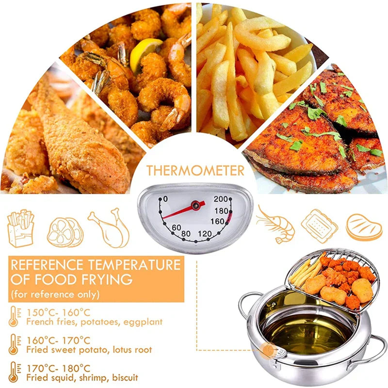 Meester-Fritteuse met Thermometer