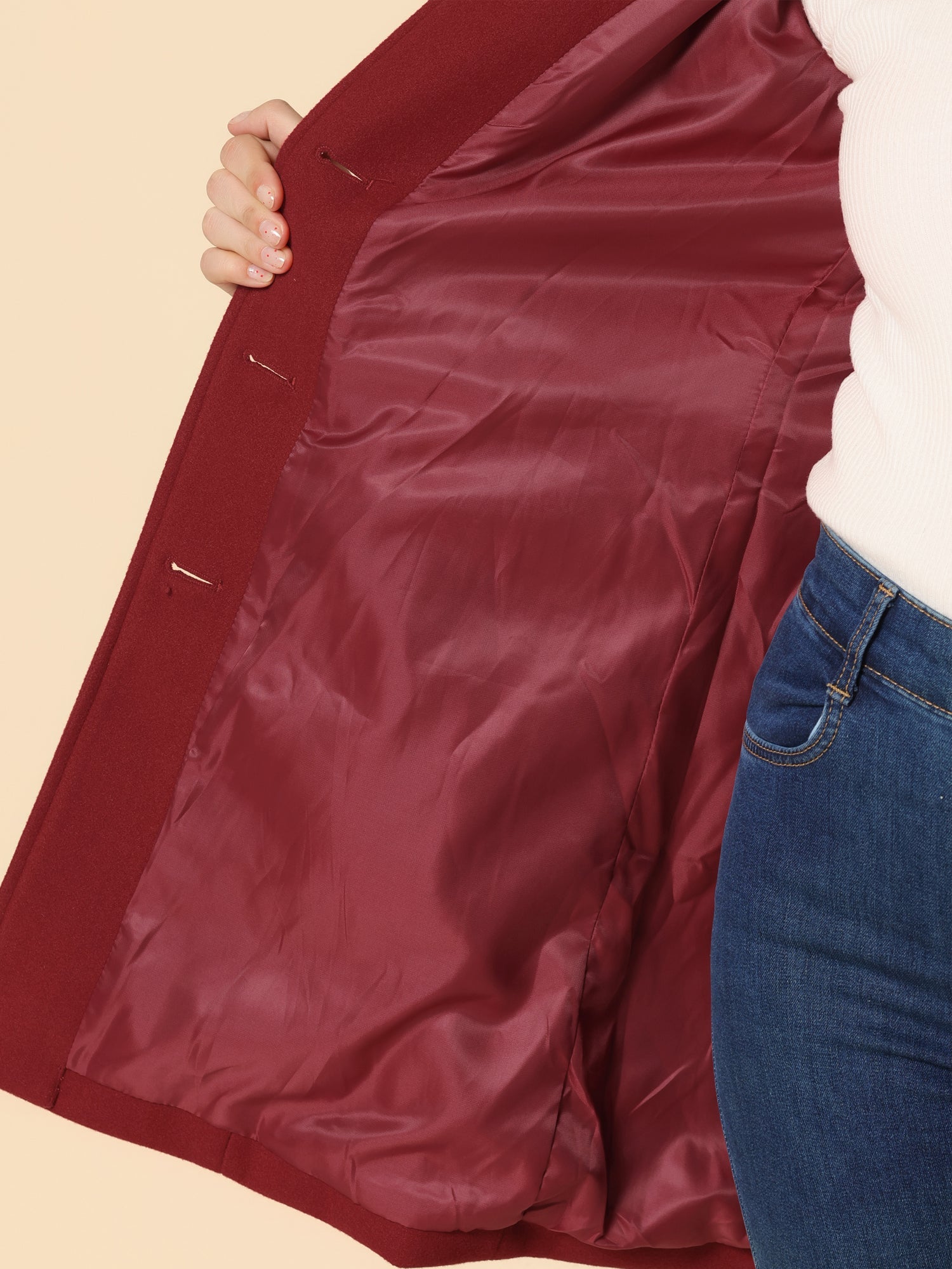 ChicEssence Winter-Trenchcoat | Elegante en warme enkele rij knoopontwerp voor stijlvolle bescherming tegen de kou