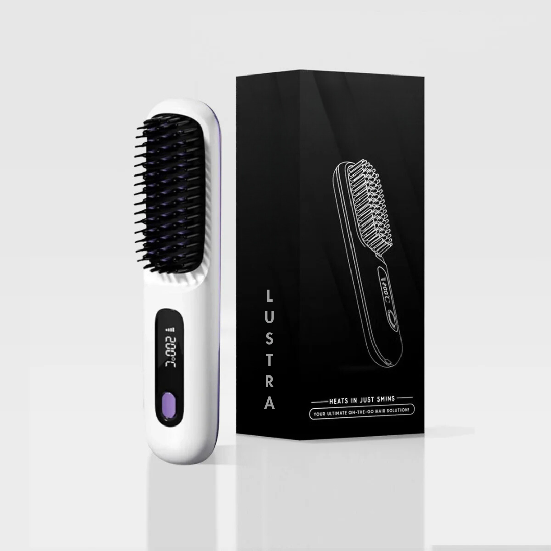 StyleEase Elektrische LCD Haarstyler Kam | Glad, Stijl en Glans Onderweg