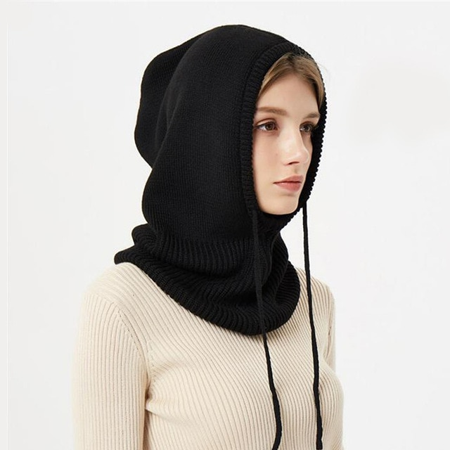 Wintermuts van kasjmier voor vrouwen met verstelbare capuchon