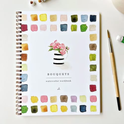 Kunstboek | Aquarel Werkboek Beginners | Stap voor Stap Schilderboek | AquaBliss