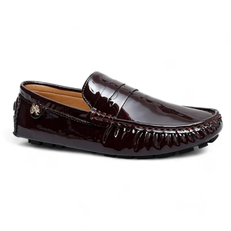 Elegante damesmokassins met een platte, gelakte oppervlakte β Orthopedisch comfort ontmoet stijlvol design!