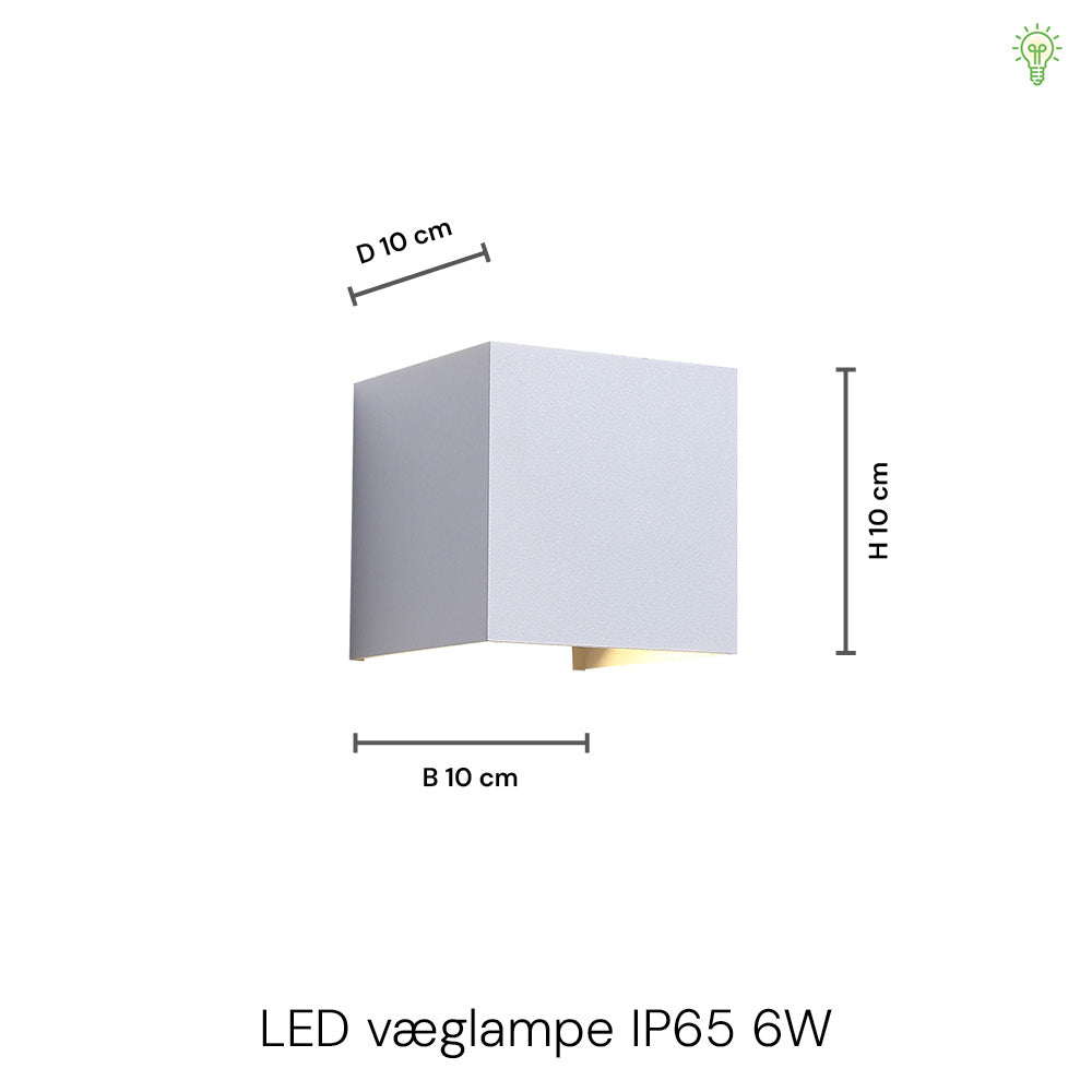 LED Wandlamp 6W Buiten Zwart