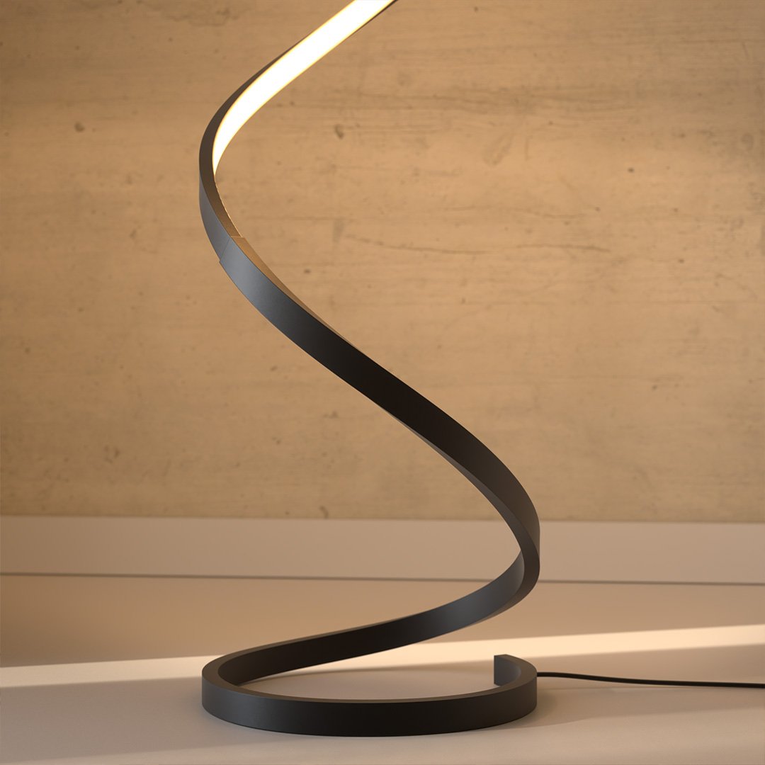 Sculpturale LED Vloerlamp – Moderne Spiraalvormige Designlamp