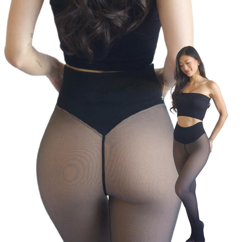 ThermoCurve | Originele Fleece Gevoerde Leggings Taille Bepalend Warm Slank