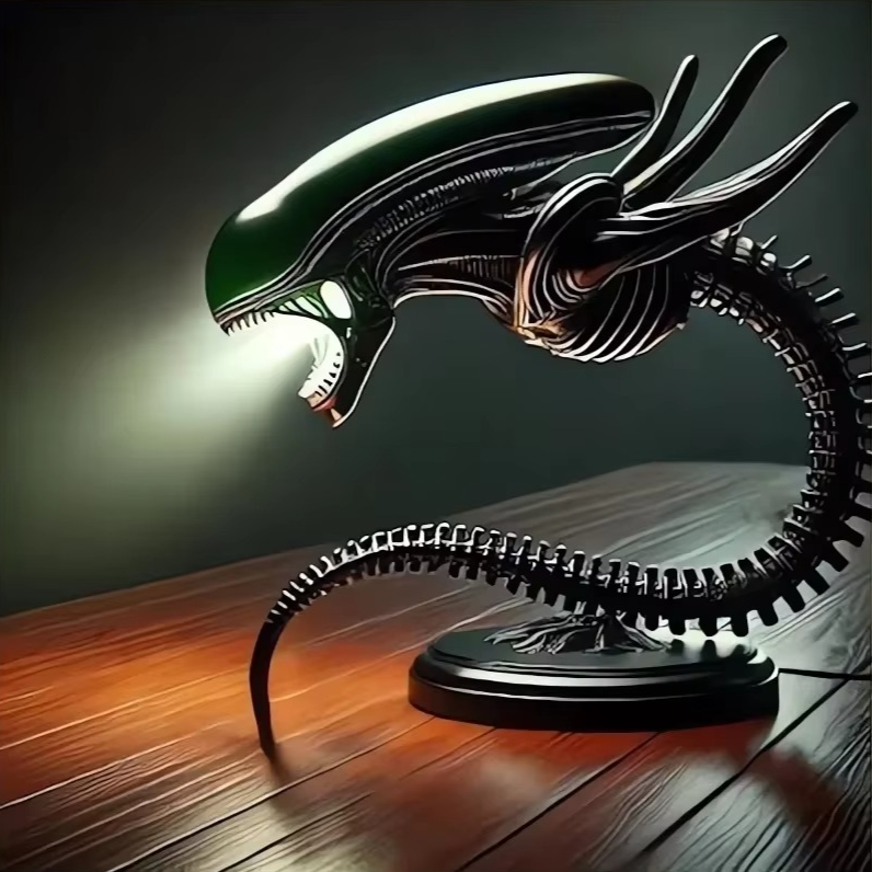 Alien Sci-Fi Bureau Lamp van Hars voor Een Bedreigende Verlichting